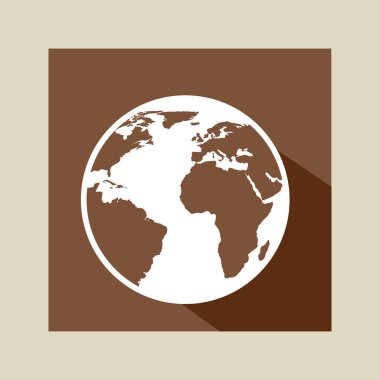 Küresel iletişim dünya harita simgesini grafik