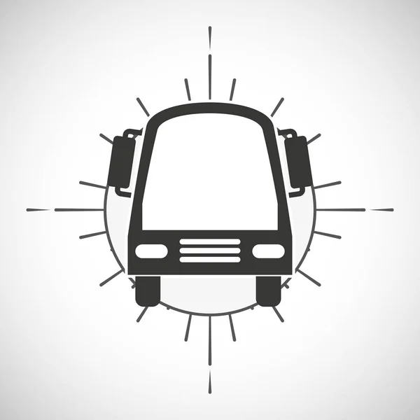 Transport bus vehicle icon — Stock Vector