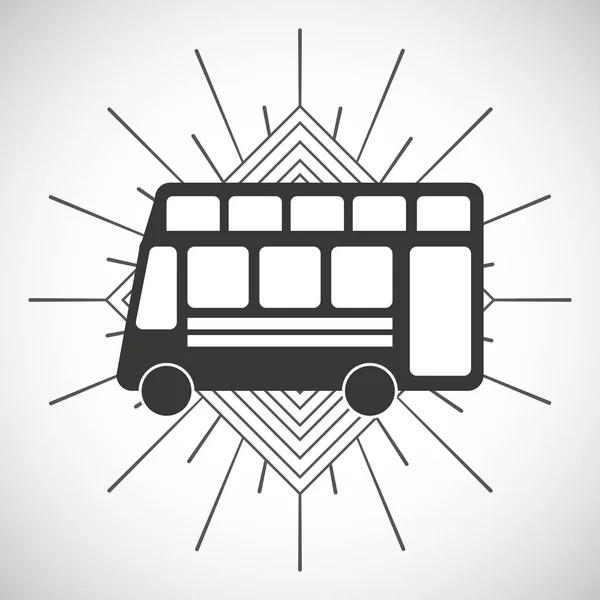 Icona del veicolo del bus di trasporto — Vettoriale Stock