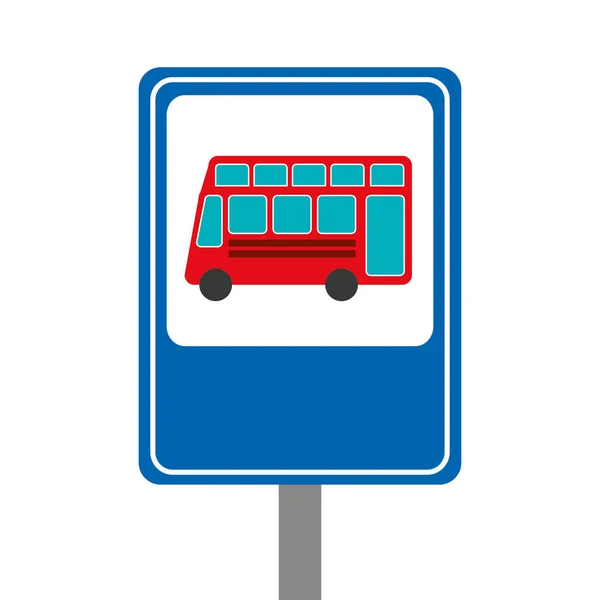 Icona del veicolo del bus di trasporto — Vettoriale Stock