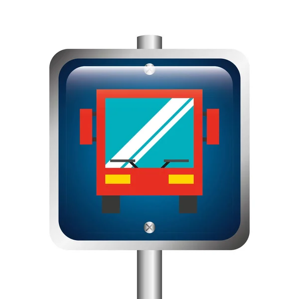 Transport bus vehicle icon — Stock Vector