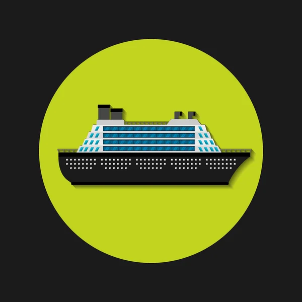 Kryssningsfartyg transport ikon — Stock vektor