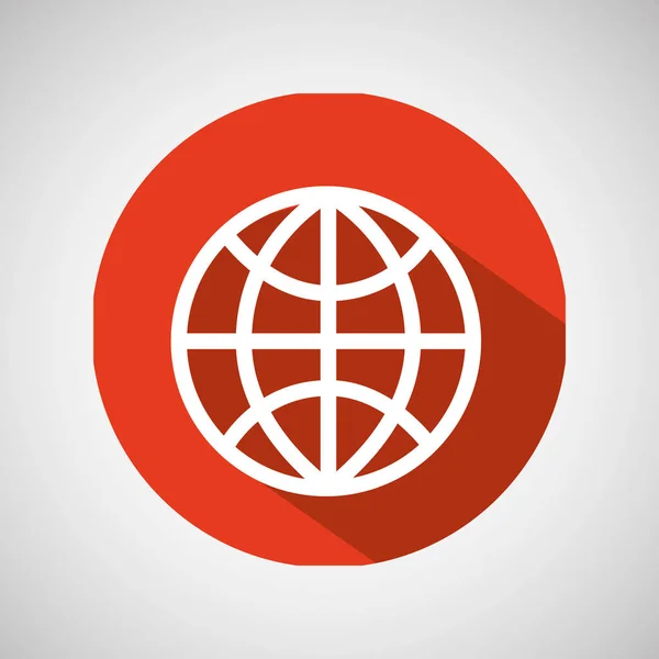 Globe technologie internet design icône — Image vectorielle