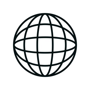 Küre gezegen izole simgesi