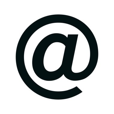 arroba sembol izole simgesini