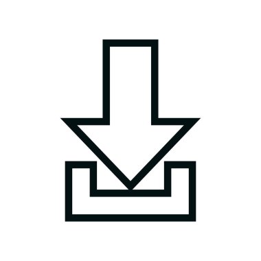 ok download izole simgesi