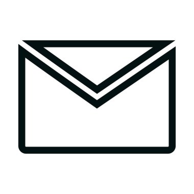 Zarf mektup izole simgesi