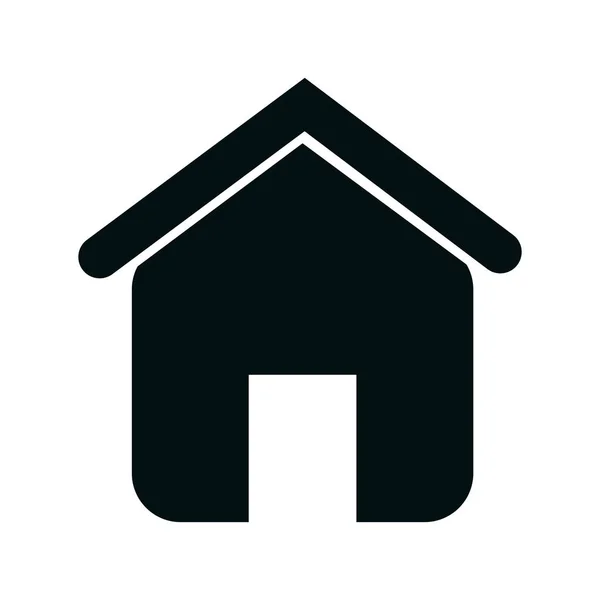 Casa casa silueta icono — Vector de stock