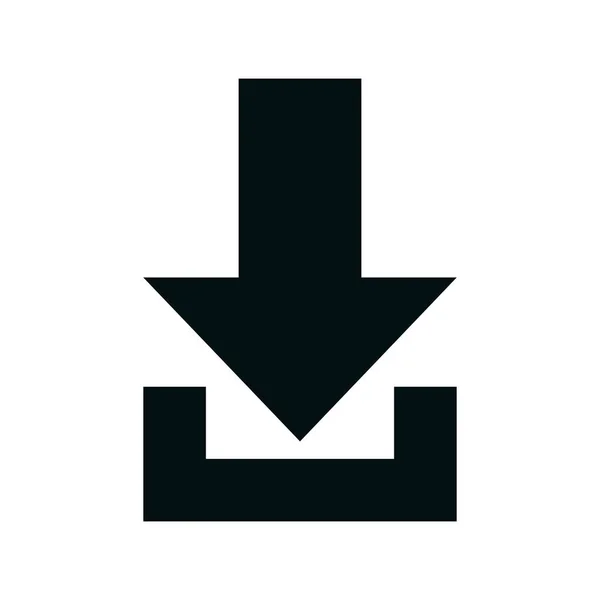 Pfeil herunterladen Icon isoliert — Stockvektor