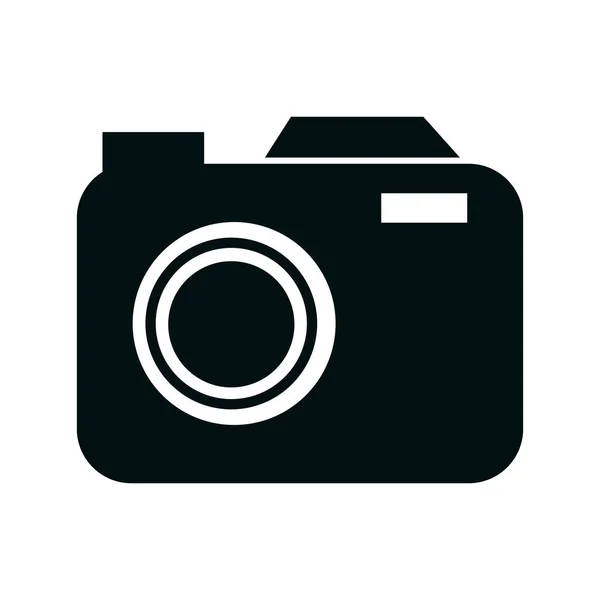 Cámara fotográfica aislado icono — Vector de stock