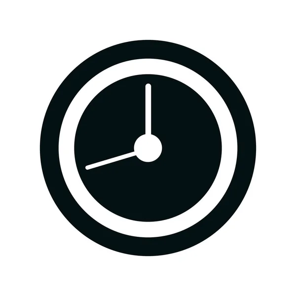 Time klok geïsoleerde pictogram — Stockvector