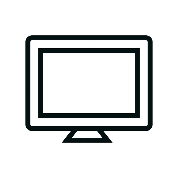 Het pictogram van de desktop computer van monitor — Stockvector