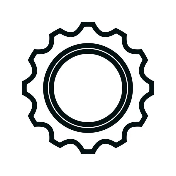 Gear setting isolated icon — Stock Vector