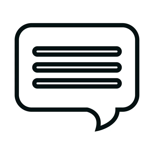 Speech bubble message isolated icon — Stock Vector