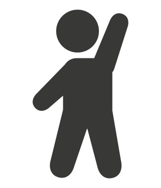 adam avatar siluet izole simgesi