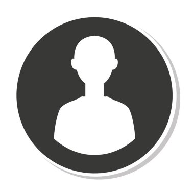 adam avatar siluet izole simgesi