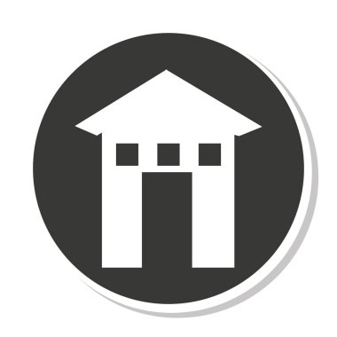 ev ev siluet izole simgesi