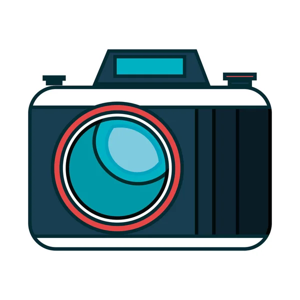 Cámara fotográfica aislado icono — Vector de stock