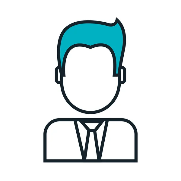 Ícone avatar personagem empresário — Vetor de Stock