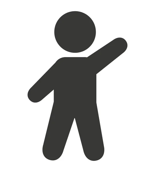 Homme avatar silhouette icône isolée — Image vectorielle