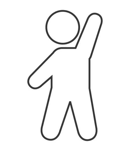 Hombre avatar silueta aislado icono — Vector de stock