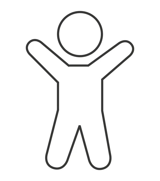 Homme avatar silhouette icône isolée — Image vectorielle