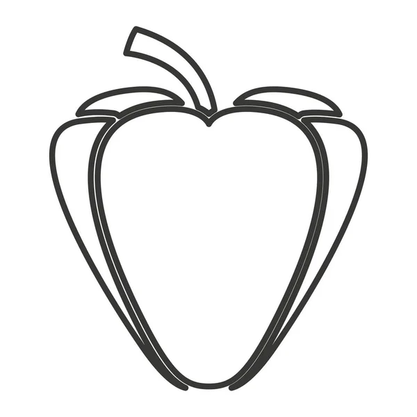 Peppar vegetabiliska isolerade ikonen — Stock vektor