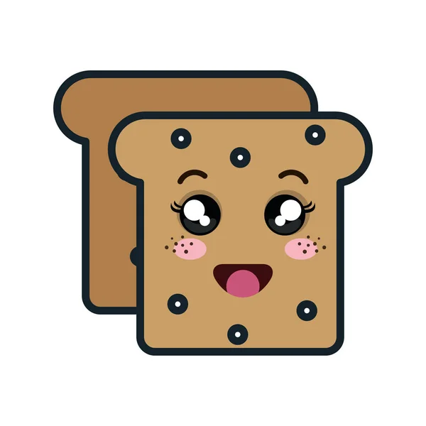 Comida rápida estilo kawaii — Vector de stock