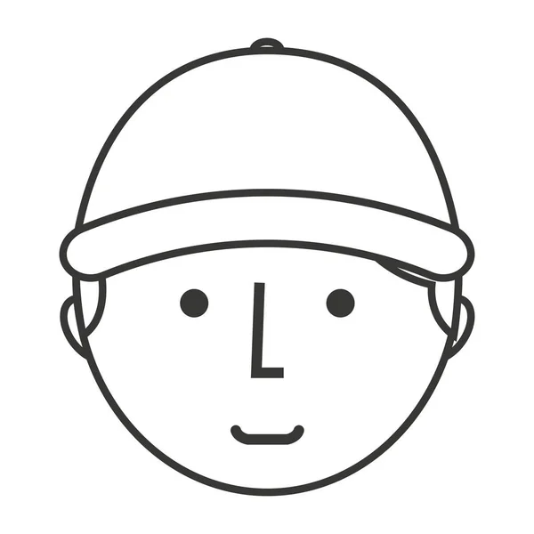 Builder avatar isolated icon — стоковый вектор
