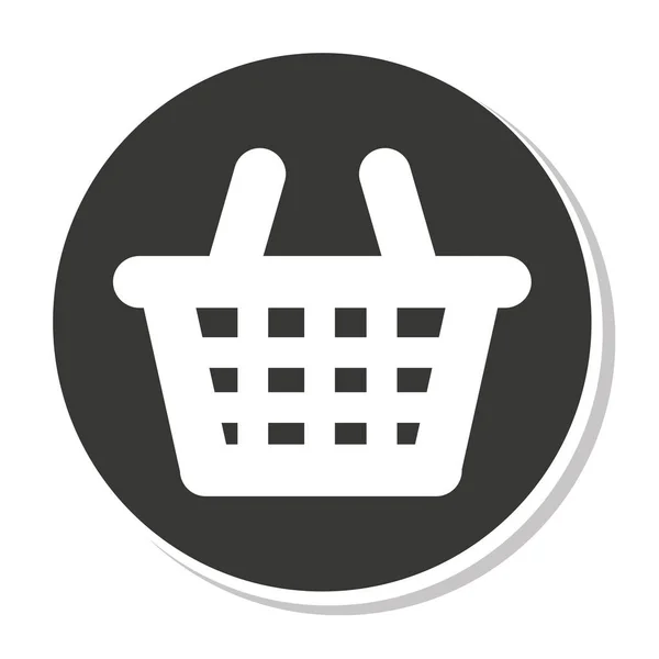 Basket shopping isolated icon — Stock Vector