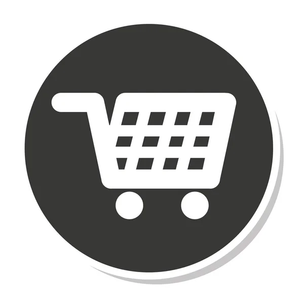 Carrito de compras icono aislado — Vector de stock