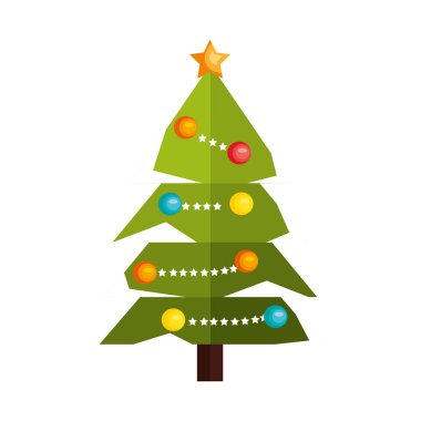 mutlu neşeli Noel ağacı kartı
