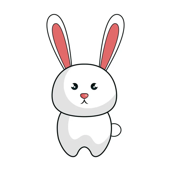 Lindo conejo animal kawaii estilo — Vector de stock