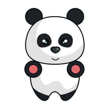sevimli ayı panda hayvan kawaii stili