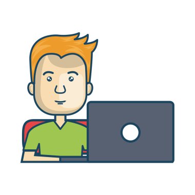 Dizüstü bilgisayarda çalışan bir kişi Avatar