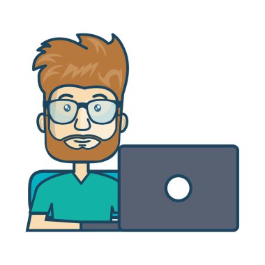 Dizüstü bilgisayarda çalışan bir kişi Avatar