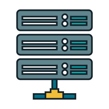 veri merkezi disk izole simgesi