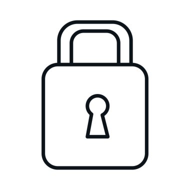 güvenli asma kilit güvenlik izole simgesi