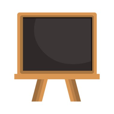 Kara tahta okul izole simgesi