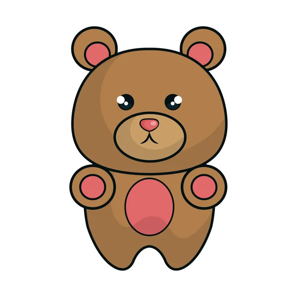 Bonito urso animal kawaii estilo —  Vetores de Stock