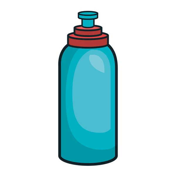 Láhev na vodu tělocvičně izolované ikona — Stockový vektor