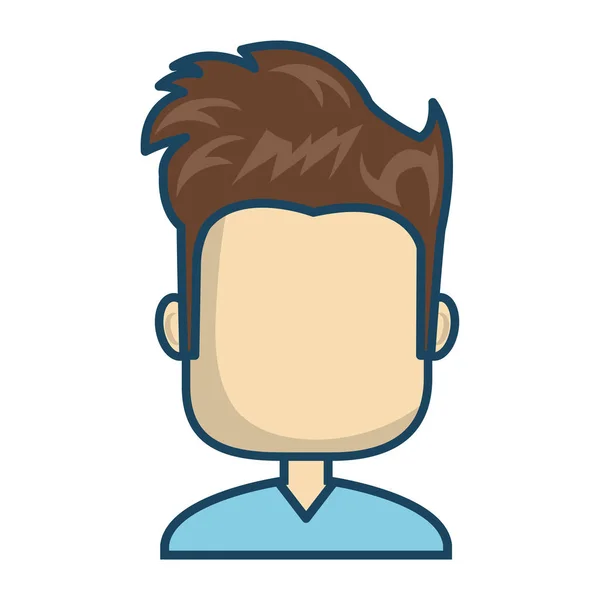 Personaje de avatar masculino icono aislado — Vector de stock