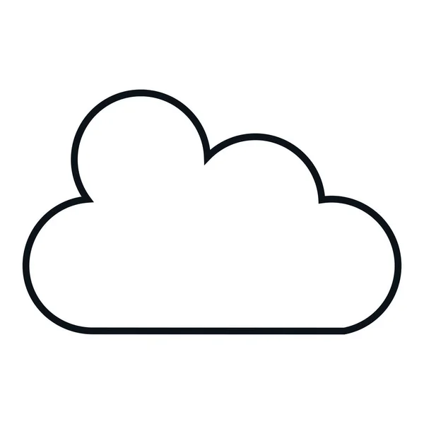 Cloud computing icono aislado — Archivo Imágenes Vectoriales