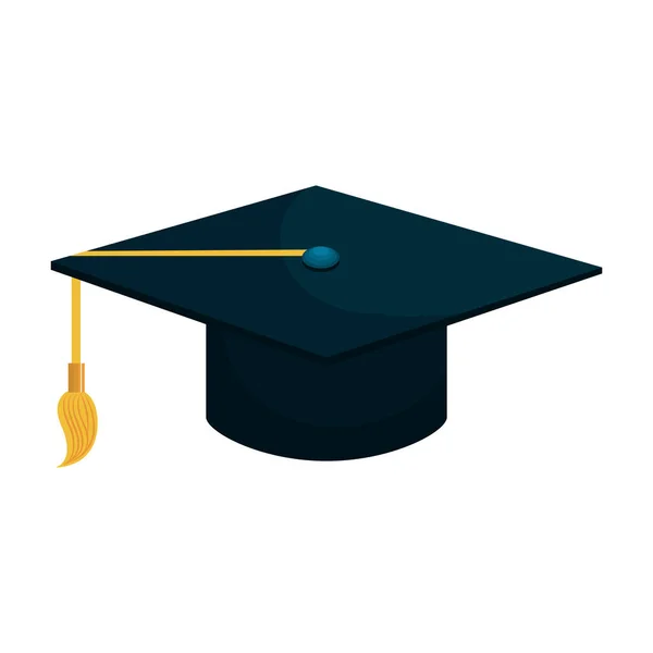 Chapéu ícone de graduação isolado —  Vetores de Stock