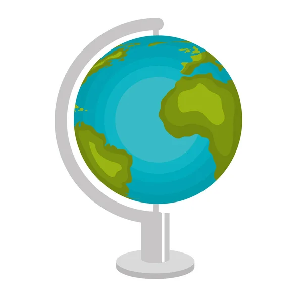 Planeta Terra ícone da escola —  Vetores de Stock