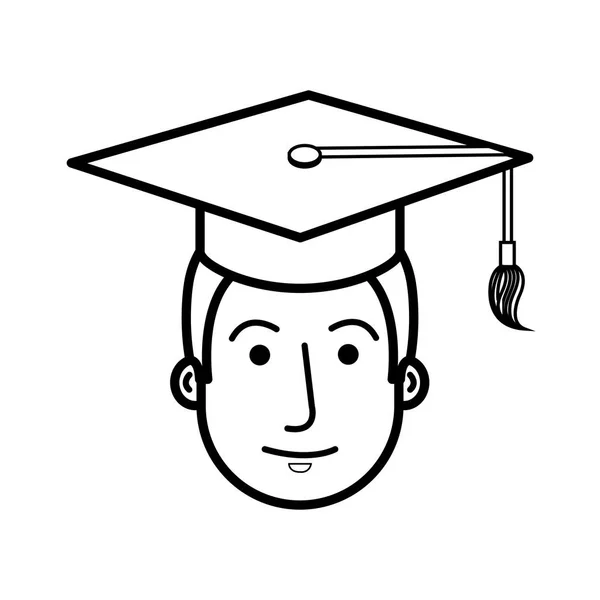 Estudante de graduação ícone uniforme — Vetor de Stock