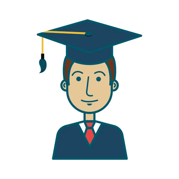 Student graduation uniform icon — Stock Vector