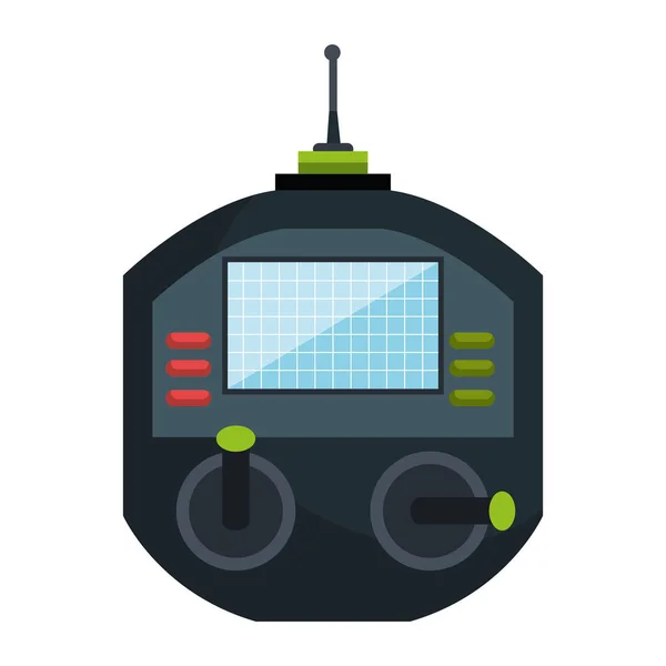 Drone control remote isolated icon — Stock Vector