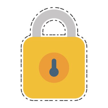 güvenli asma kilit güvenlik izole simgesi