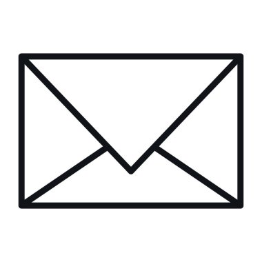 Zarf mektup izole simgesi